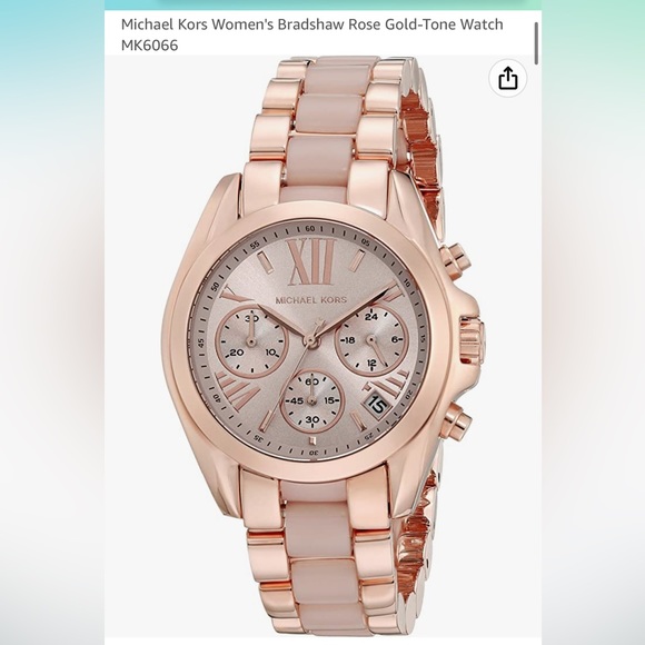 Michael Kors Women's Bradshaw Rose Gold-Tone Watch MK6066 - Picture 1 of 7